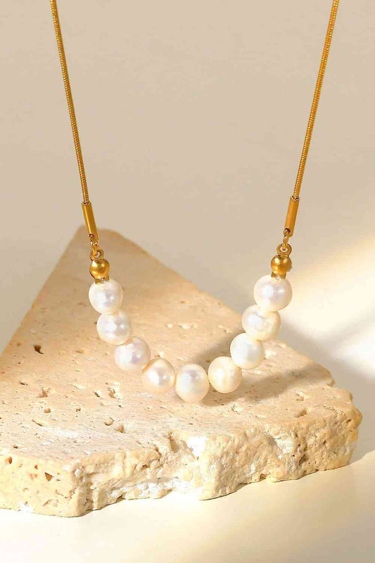 18K Gold-Plated Freshwater Pearl Necklace